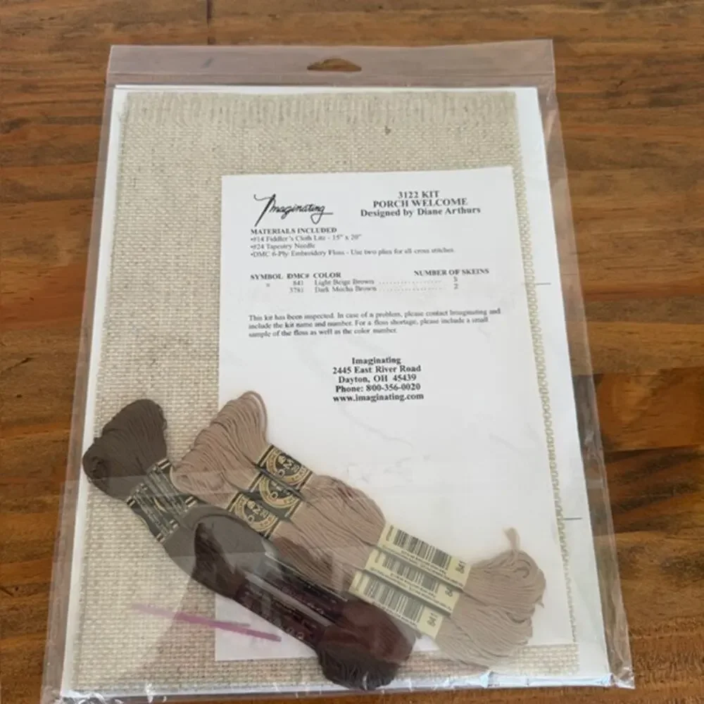 Imaginating Porch Welcome Cross Stitch Kit - New in package